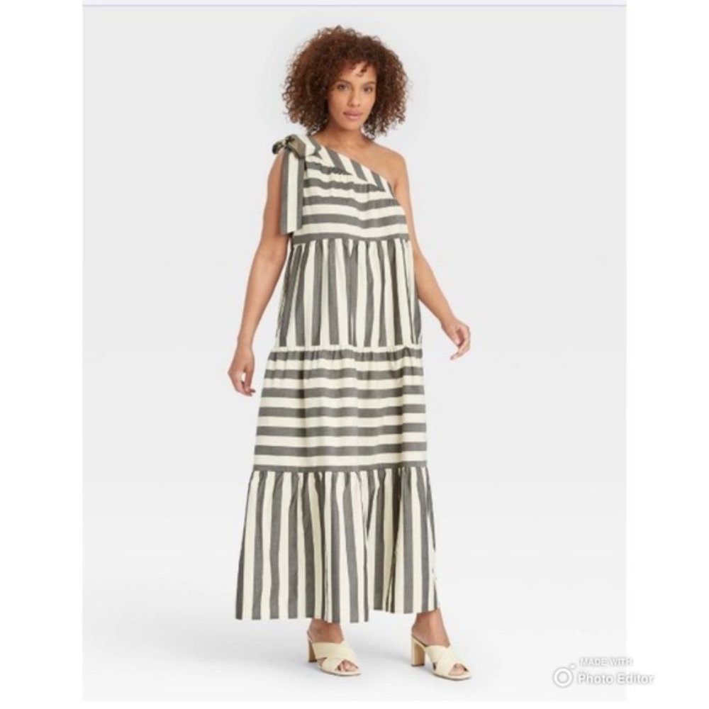Stunning one-shoulder tiered maxi dress by Who What Wear for Target